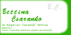 bettina csaranko business card